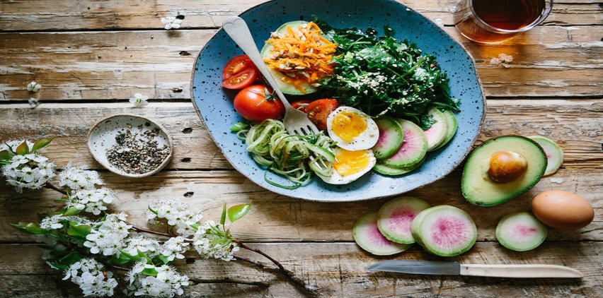 healthy colorful food on plate