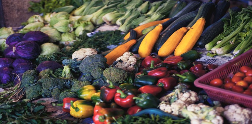 vegetables in food stalls