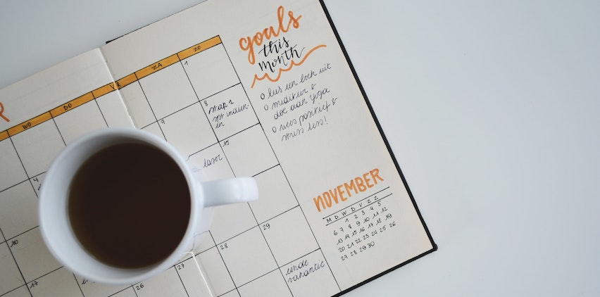 A goal-setting calendar