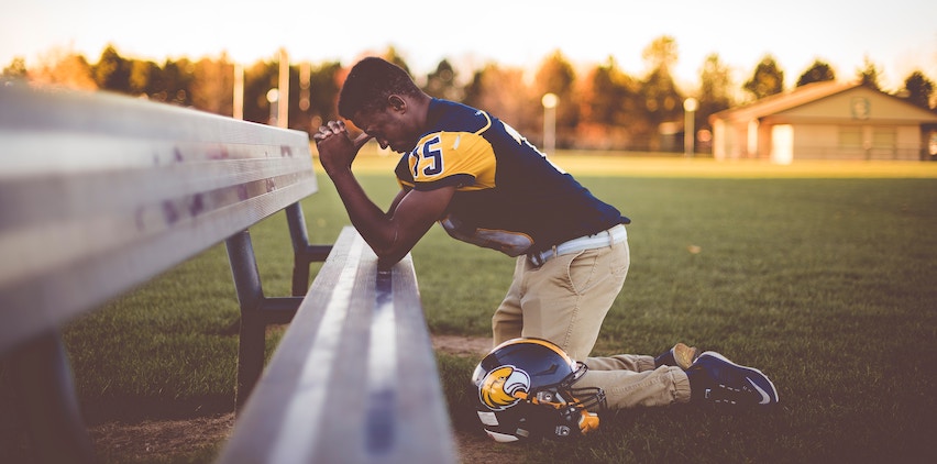 A football player after defeat