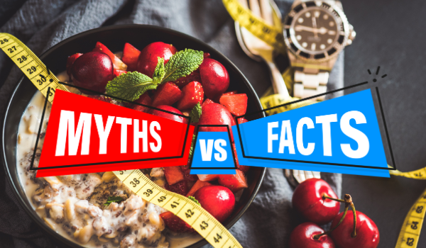 Myths vs Facts. Science about Meal Fasting. Diet.