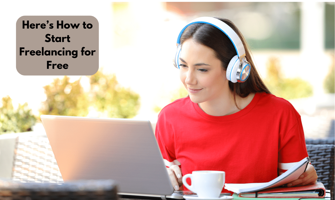 woman using laptop learning how to start freelancing for free